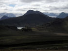 grillig landschap, op de achtergrond de Myrdalsjkull